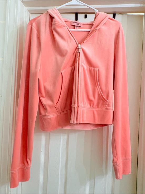 Juicy Couture Other - Juicy Couture Coral Pink Velour Zip Hoodie